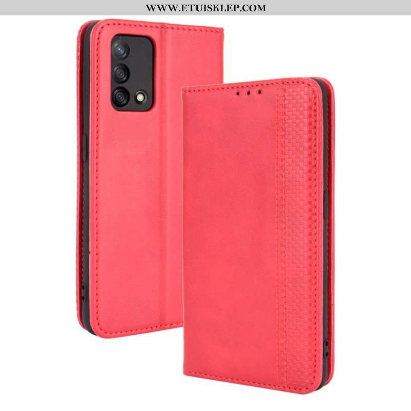 Etui Na Telefon do Oppo A74 4G Etui Folio Stylizowany Efekt Skóry W Stylu Vintage